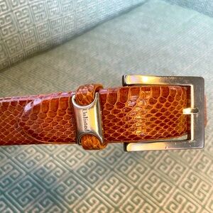 Unlisted by Kenneth Cole Brown Snakeskin Belt Size M